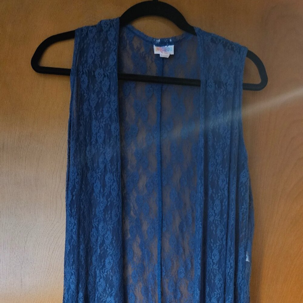 Lularoe blue midi lace dress